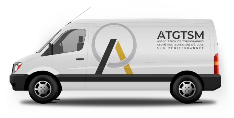 Véhicule avec logo ATGTSM
